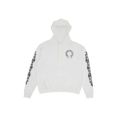 Chrome Hearts Floral Horseshoe Hoodie White
