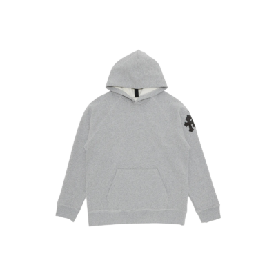 Chrome Hearts Paper Jam Cross Hoodie Heather Grey