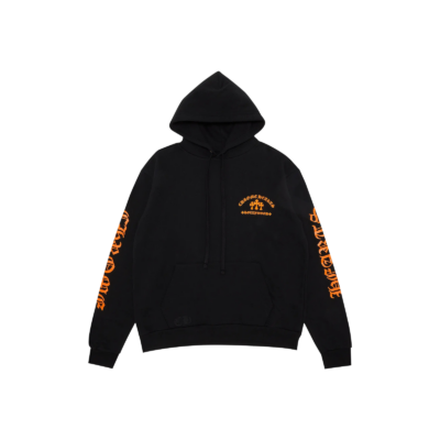 Chrome Hearts Triple Cross Hoodie Black Orange