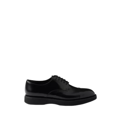 Brushed Leather Lace-Up