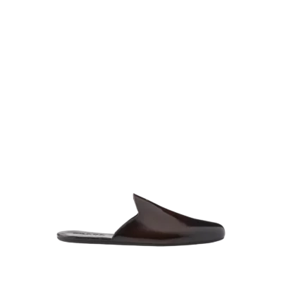 Brushed Leather Slippers