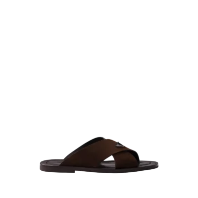 Suede Crisscross Slides