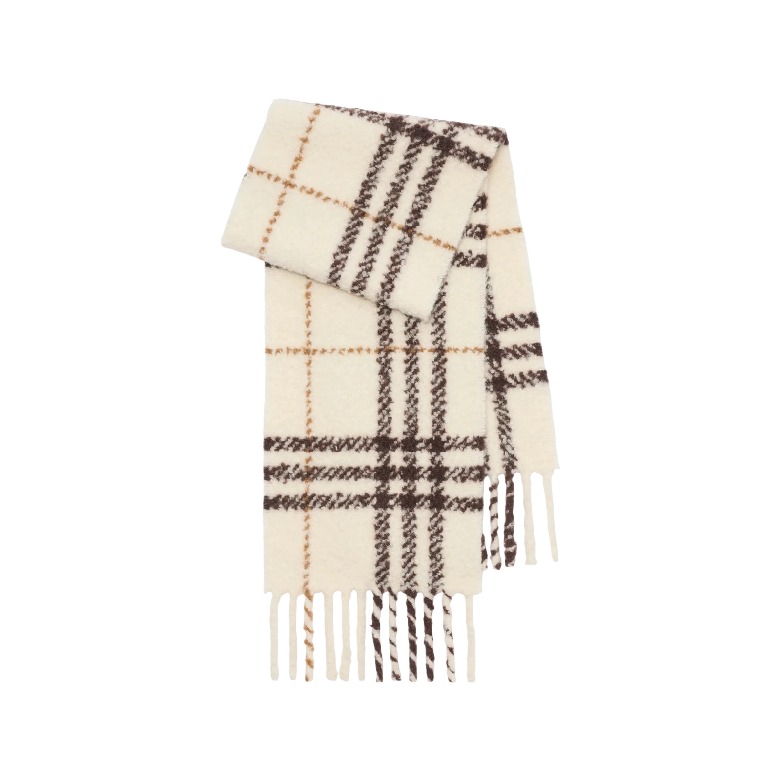Burberry Écharpe En Laine D Alpaga Mélangée Bouclée Check