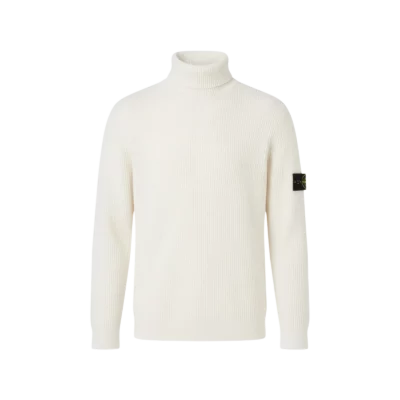 Stone Island Full Rib Rws Wool White