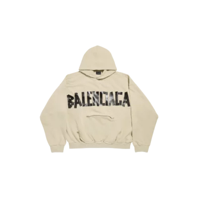 Balenciaga Hoodie Ripped Pocket Tape Type