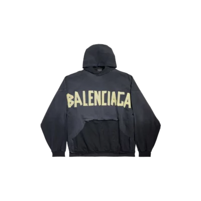 Balenciaga Hoodie Ripped Pocket Tape Type