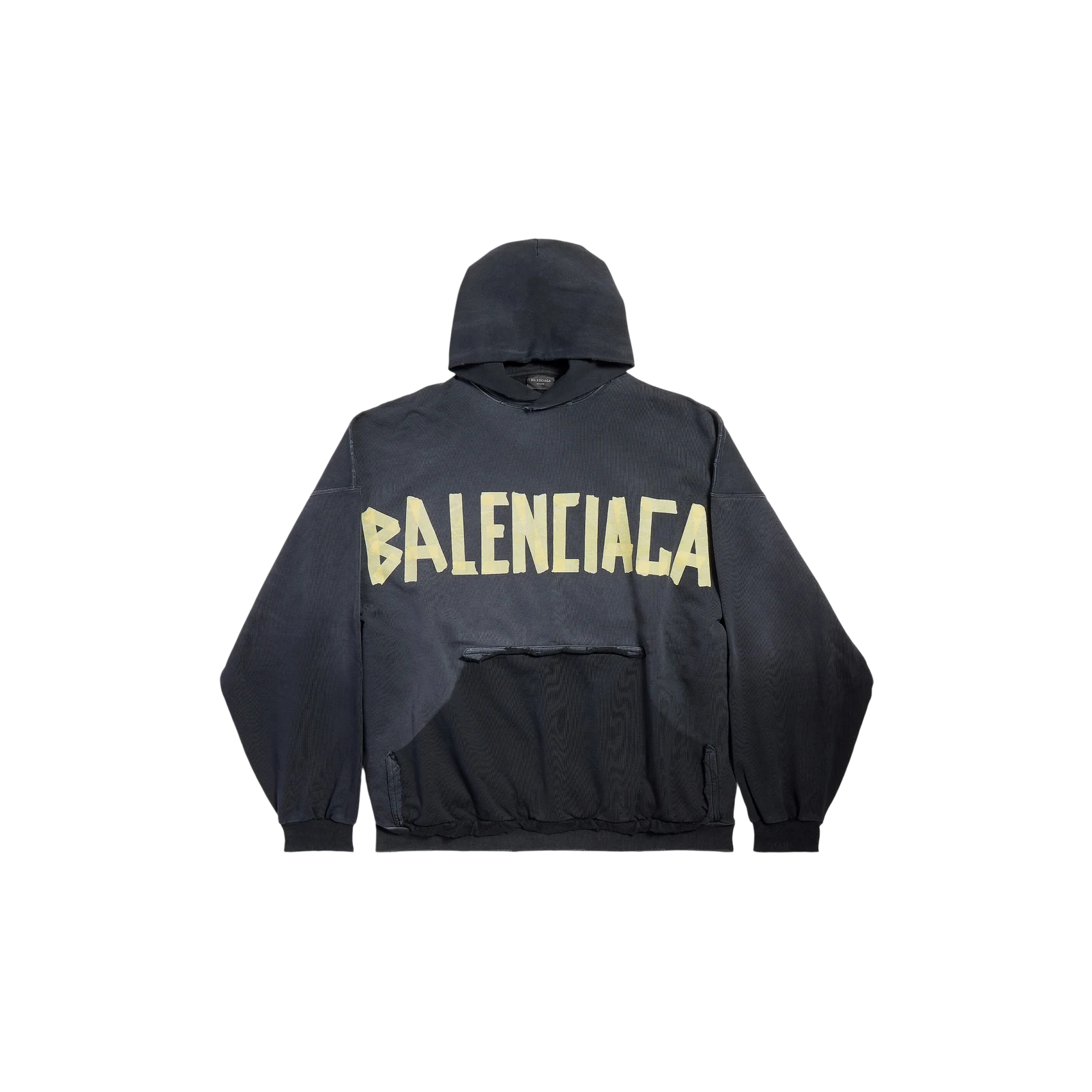 Balenciaga Hoodie Ripped Pocket Tape Type