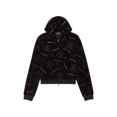 Balenciaga Hoodie Zippé Handrawn Bows