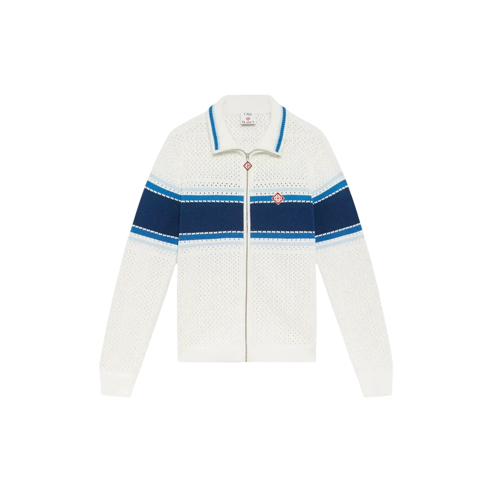 Casablanca Survêtement En Mesh à Rayures Blanches Et Bleues